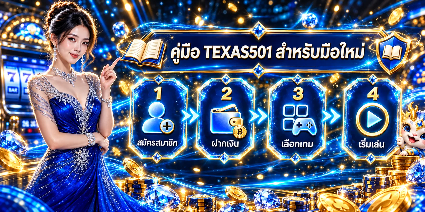 TEXAS501 คู่มือมือใหม่ สมัคร ฝากถอน และเลือกเกม